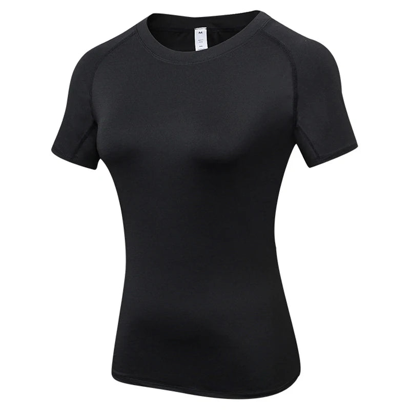 Elevate Your Workout with Our Women's Short Sleeve Compression Athletic Shirt - Perfect for Yoga and Running, Quick Dry Stretchy Baselayer for Summer Gym Sessions