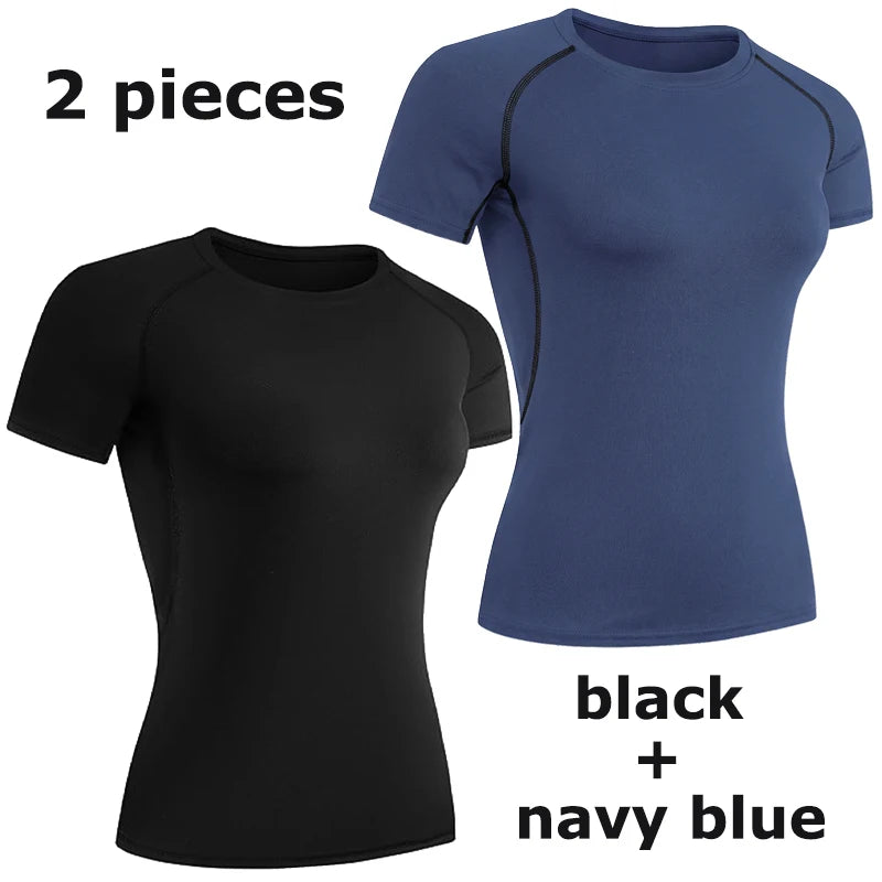Elevate Your Workout with Our Women's Short Sleeve Compression Athletic Shirt - Perfect for Yoga and Running, Quick Dry Stretchy Baselayer for Summer Gym Sessions