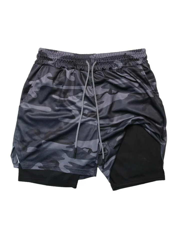 Men’s 2-in-1 Quick Dry Running Shorts for Gym & Workout