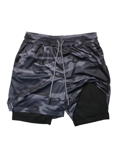 Men’s 2-in-1 Quick Dry Running Shorts for Gym & Workout