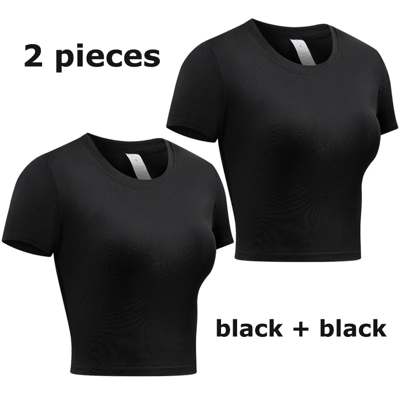 Elevate Your Workout with Our Women's Short Sleeve Compression Athletic Shirt - Perfect for Yoga and Running, Quick Dry Stretchy Baselayer for Summer Gym Sessions