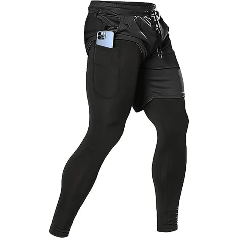 Men's Versatile 2-in-1 Athletic Training Pants for Ultimate Comfort and Performance