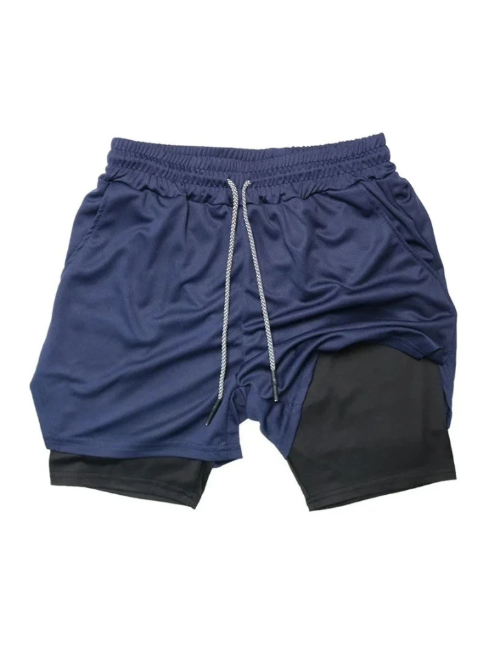 Men’s 2-in-1 Quick Dry Running Shorts for Gym & Workout