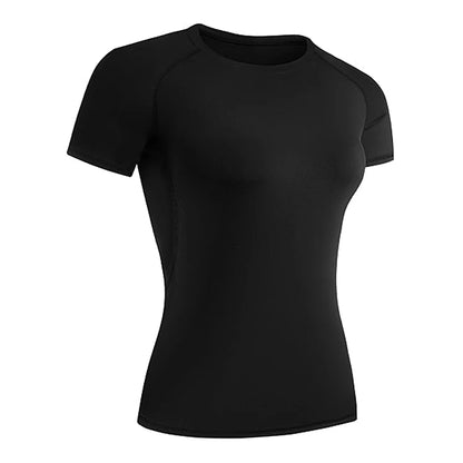 Elevate Your Workout with Our Women's Short Sleeve Compression Athletic Shirt - Perfect for Yoga and Running, Quick Dry Stretchy Baselayer for Summer Gym Sessions