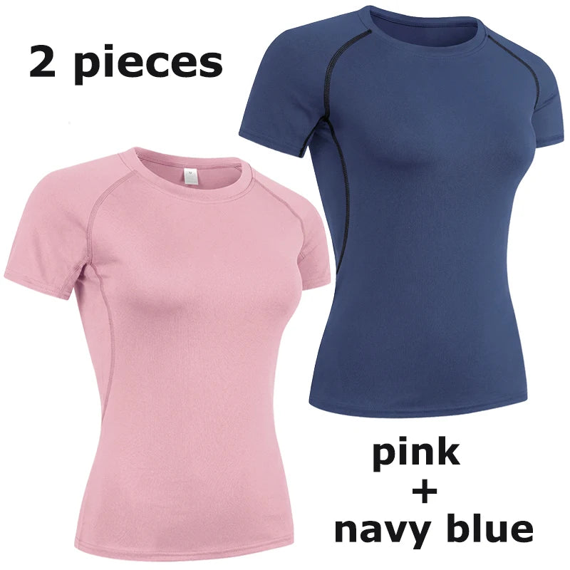Elevate Your Workout with Our Women's Short Sleeve Compression Athletic Shirt - Perfect for Yoga and Running, Quick Dry Stretchy Baselayer for Summer Gym Sessions