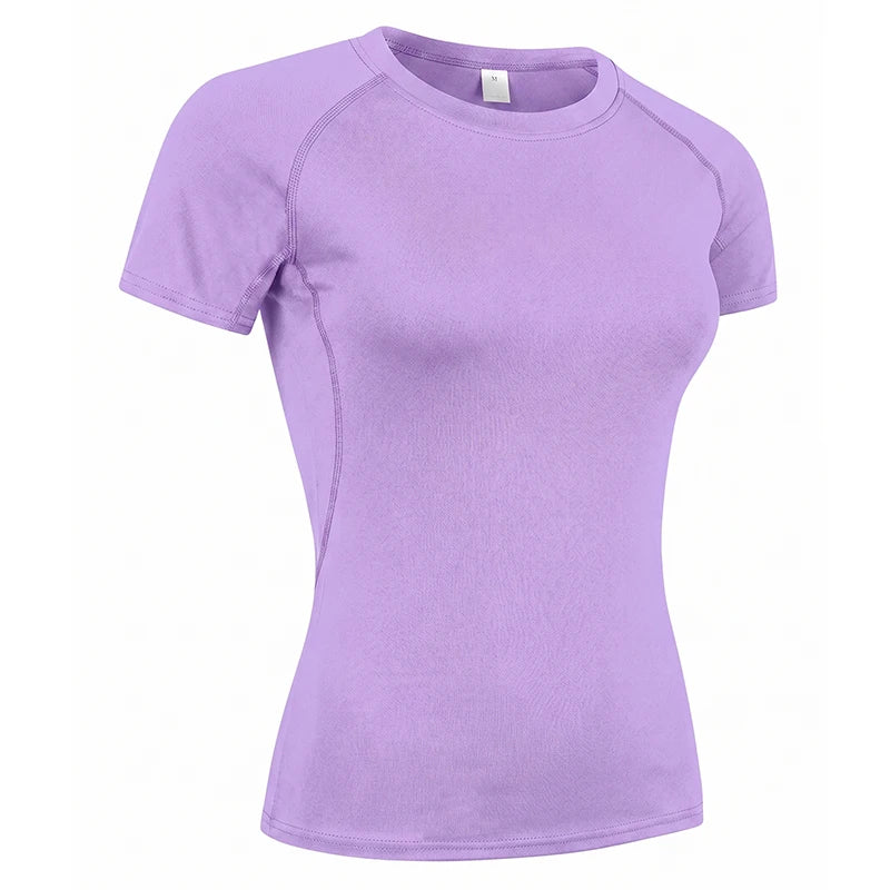 Elevate Your Workout with Our Women's Short Sleeve Compression Athletic Shirt - Perfect for Yoga and Running, Quick Dry Stretchy Baselayer for Summer Gym Sessions
