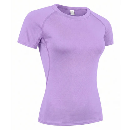 Elevate Your Workout with Our Women's Short Sleeve Compression Athletic Shirt - Perfect for Yoga and Running, Quick Dry Stretchy Baselayer for Summer Gym Sessions