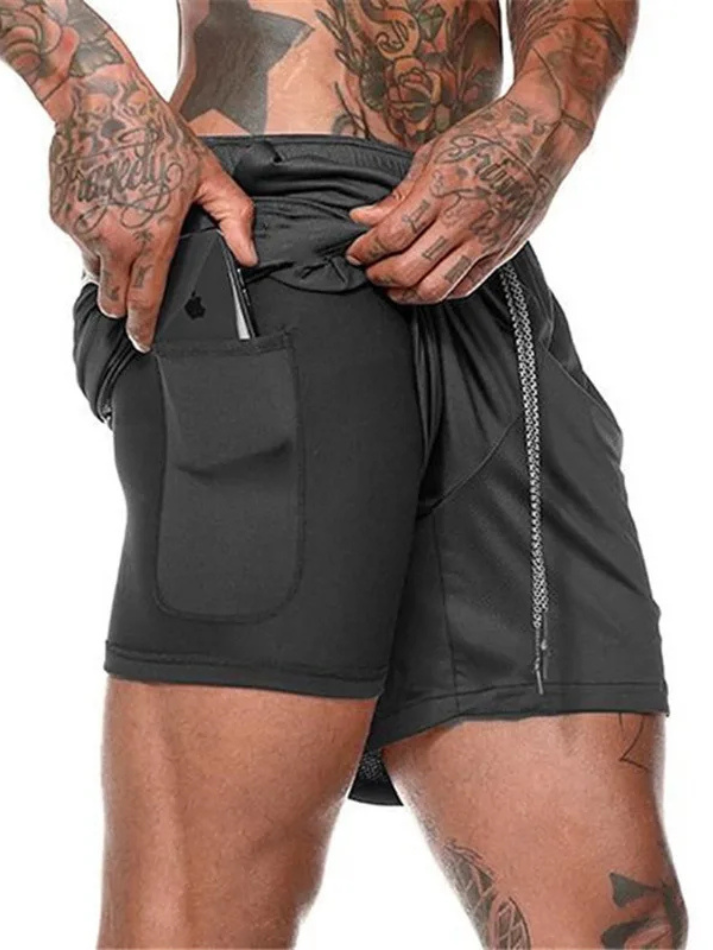 Men’s 2-in-1 Quick Dry Running Shorts for Gym & Workout