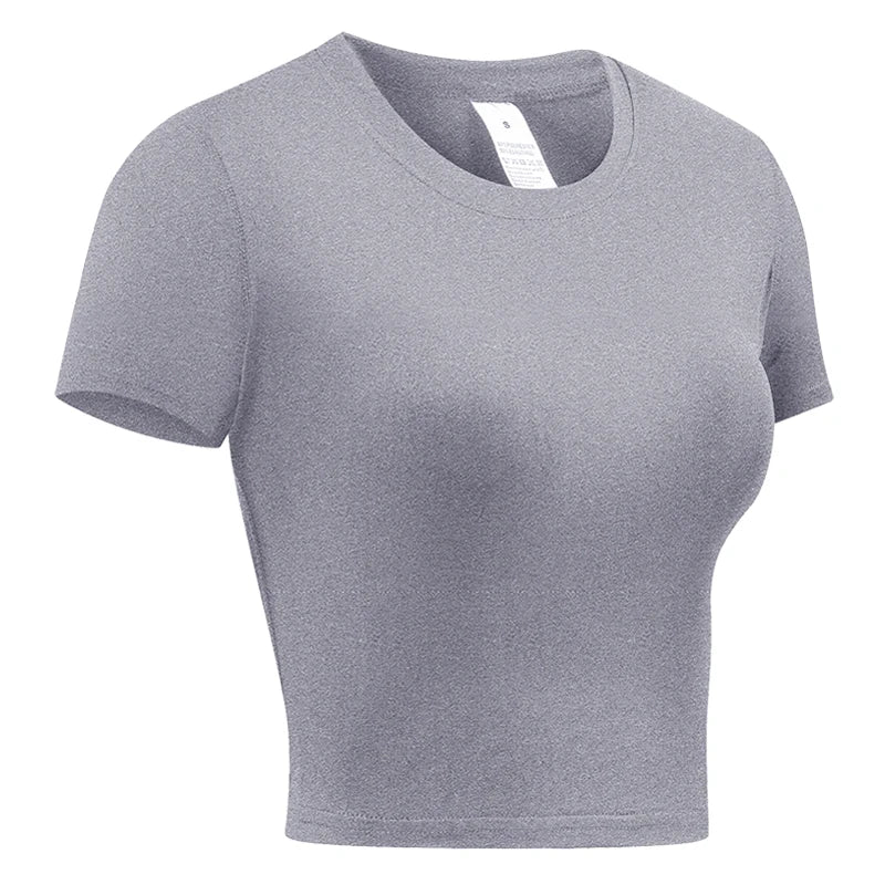 Elevate Your Workout with Our Women's Short Sleeve Compression Athletic Shirt - Perfect for Yoga and Running, Quick Dry Stretchy Baselayer for Summer Gym Sessions