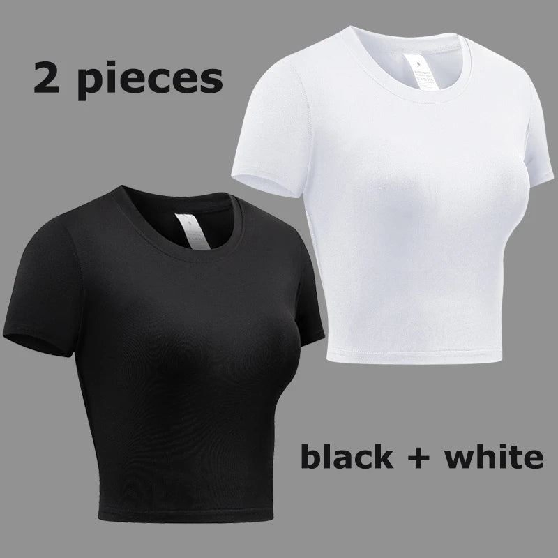 Elevate Your Workout with Our Women's Short Sleeve Compression Athletic Shirt - Perfect for Yoga and Running, Quick Dry Stretchy Baselayer for Summer Gym Sessions