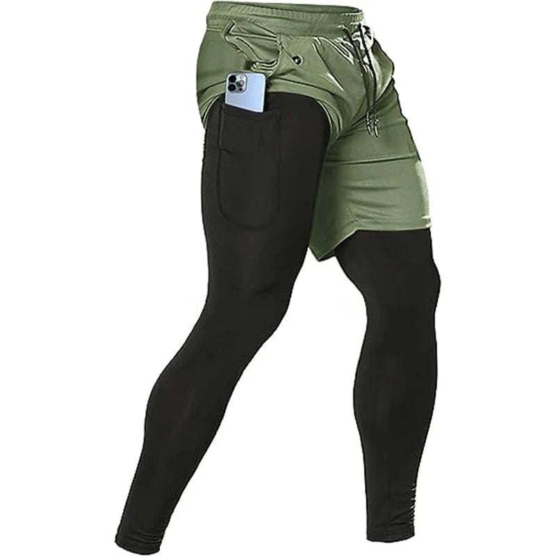 Men's Versatile 2-in-1 Athletic Training Pants for Ultimate Comfort and Performance