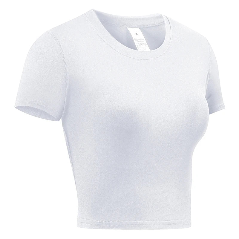 Elevate Your Workout with Our Women's Short Sleeve Compression Athletic Shirt - Perfect for Yoga and Running, Quick Dry Stretchy Baselayer for Summer Gym Sessions