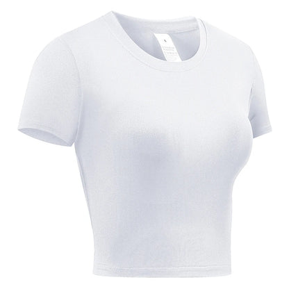 Elevate Your Workout with Our Women's Short Sleeve Compression Athletic Shirt - Perfect for Yoga and Running, Quick Dry Stretchy Baselayer for Summer Gym Sessions