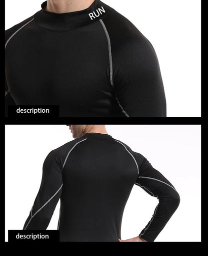 Elevate Your Workout with Our Men's Quick-Dry Compression T-Shirt – Perfect for Gym Training and Bodybuilding!