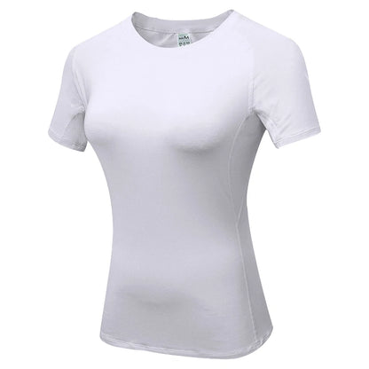 Elevate Your Workout with Our Women's Short Sleeve Compression Athletic Shirt - Perfect for Yoga and Running, Quick Dry Stretchy Baselayer for Summer Gym Sessions