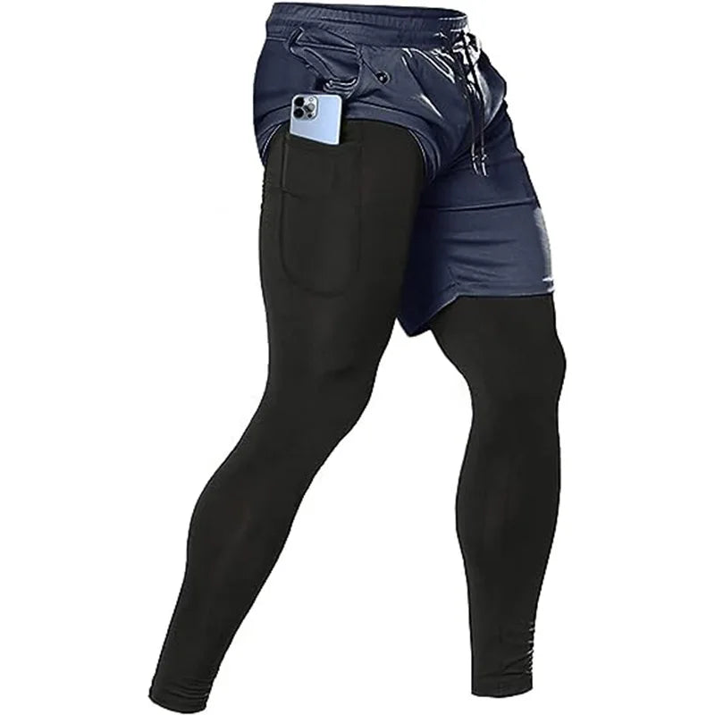 Men's Versatile 2-in-1 Athletic Training Pants for Ultimate Comfort and Performance