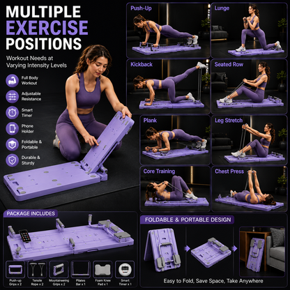 Multifunctional Pilates Board – Full Body Home Workout Fitness Equipment
