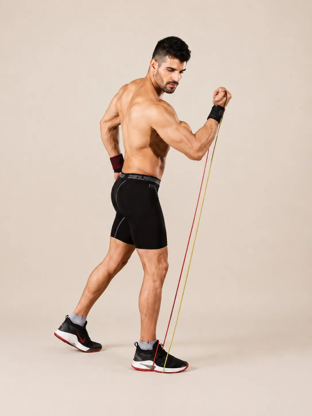 Workout Bar Resistance Bands Set – Portable Home Gym Fitness Equipment