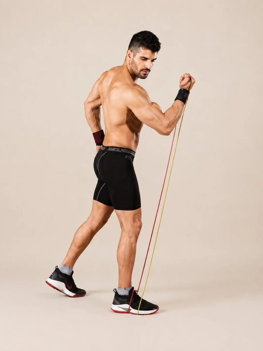 Workout Bar Resistance Bands Set – Portable Home Gym Fitness Equipment