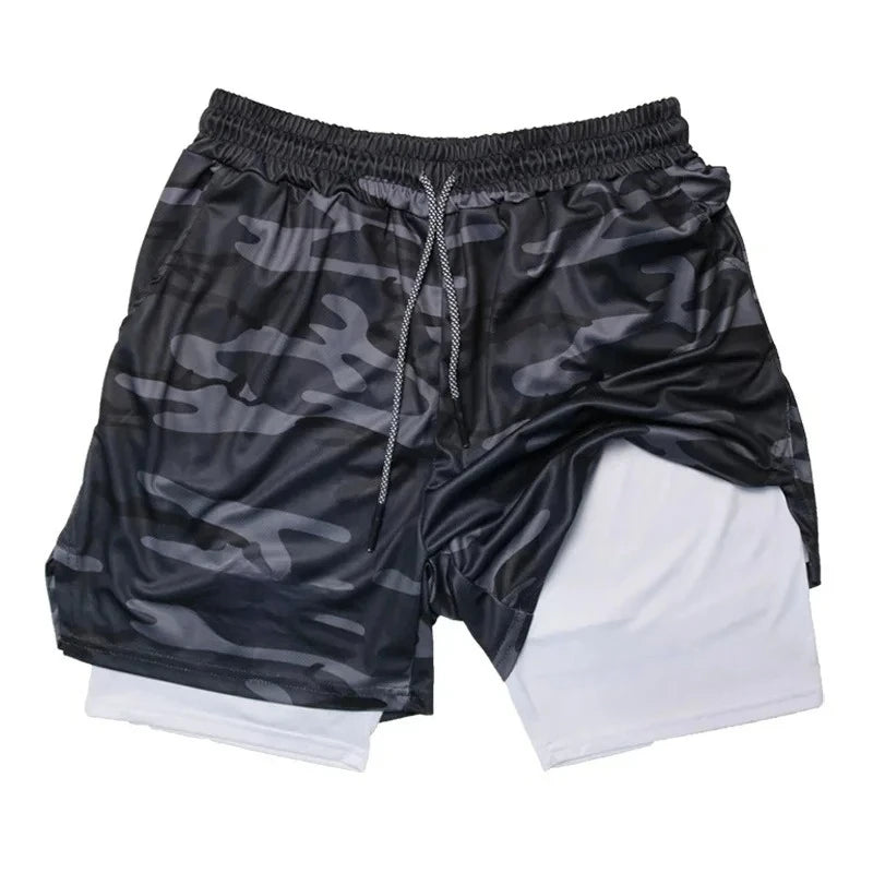 Elevate Your Workout with Men's 2-in-1 Quick-Drying Running Shorts – Perfect for Gym, Boxing, and Summer Fitness!