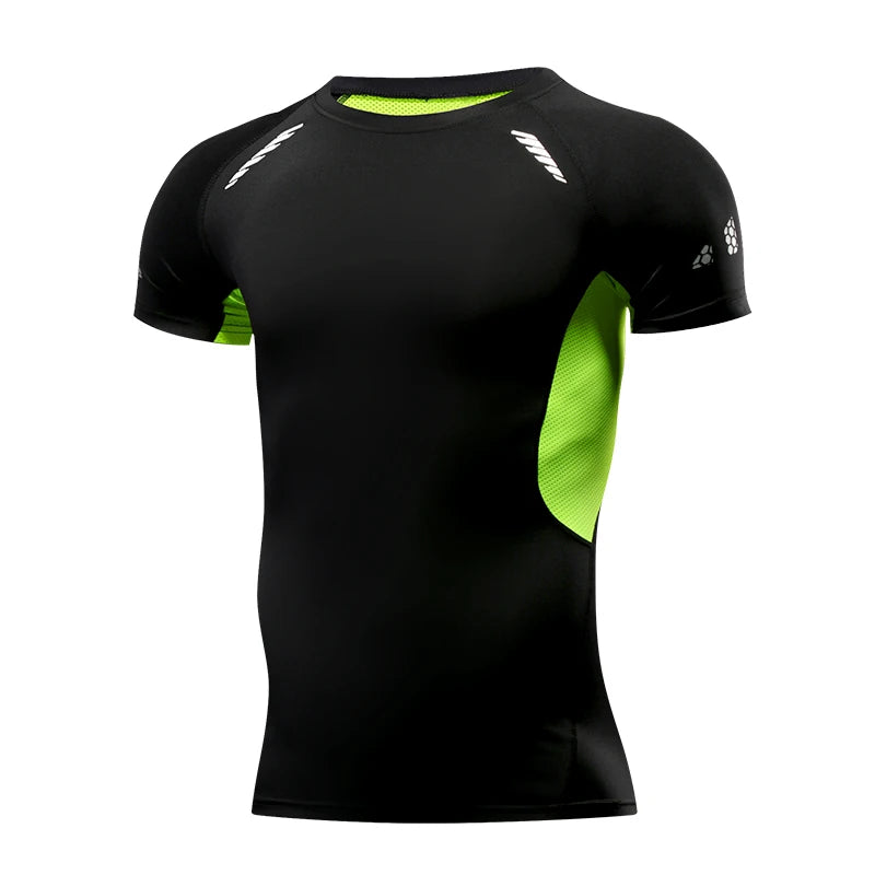 Elevate Your Workout with Our Men's Short Sleeve Compression Running T-Shirt - Ultimate Athletic Gym Essential