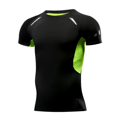 Elevate Your Workout with Our Men's Short Sleeve Compression Running T-Shirt - Ultimate Athletic Gym Essential