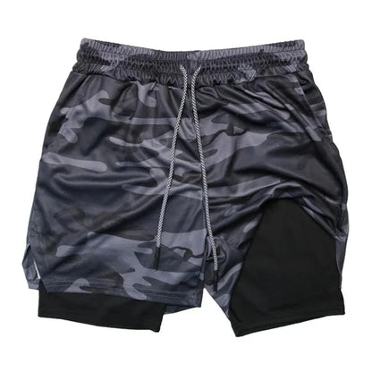 Elevate Your Workout with Men's 2-in-1 Quick-Drying Running Shorts – Perfect for Gym, Boxing, and Summer Fitness!