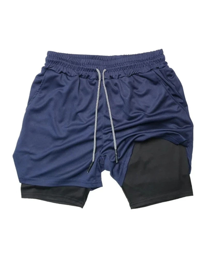 Men’s 2-in-1 Quick Dry Running Shorts for Gym & Workout