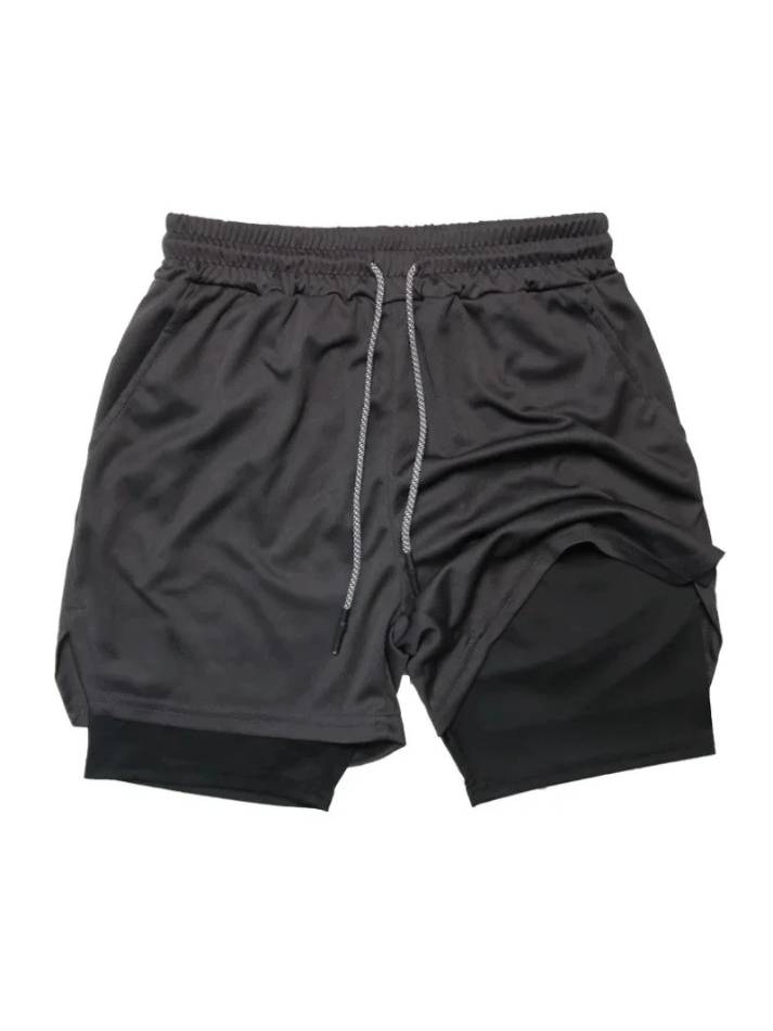 Men’s 2-in-1 Quick Dry Running Shorts for Gym & Workout