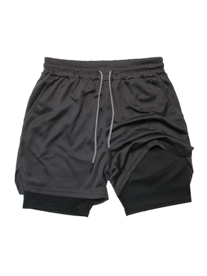 Men’s 2-in-1 Quick Dry Running Shorts for Gym & Workout