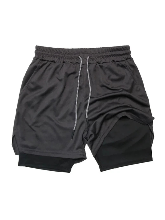 Men’s 2-in-1 Quick Dry Running Shorts for Gym & Workout