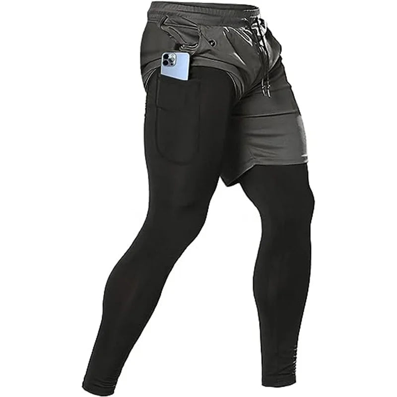 Men's Versatile 2-in-1 Athletic Training Pants for Ultimate Comfort and Performance