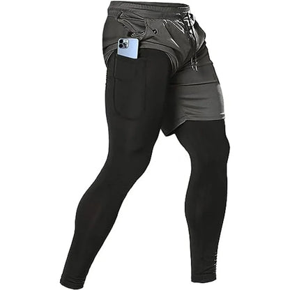 Men's Versatile 2-in-1 Athletic Training Pants for Ultimate Comfort and Performance