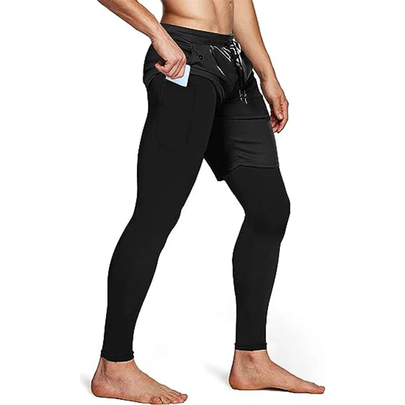 Men's Versatile 2-in-1 Athletic Training Pants for Ultimate Comfort and Performance