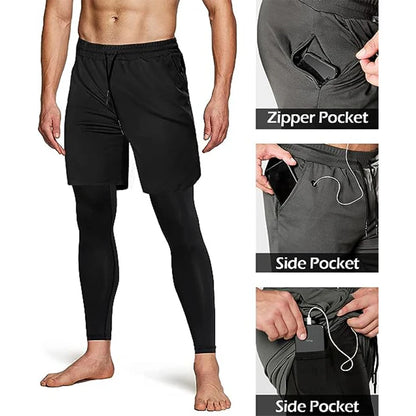 Men's Versatile 2-in-1 Athletic Training Pants for Ultimate Comfort and Performance