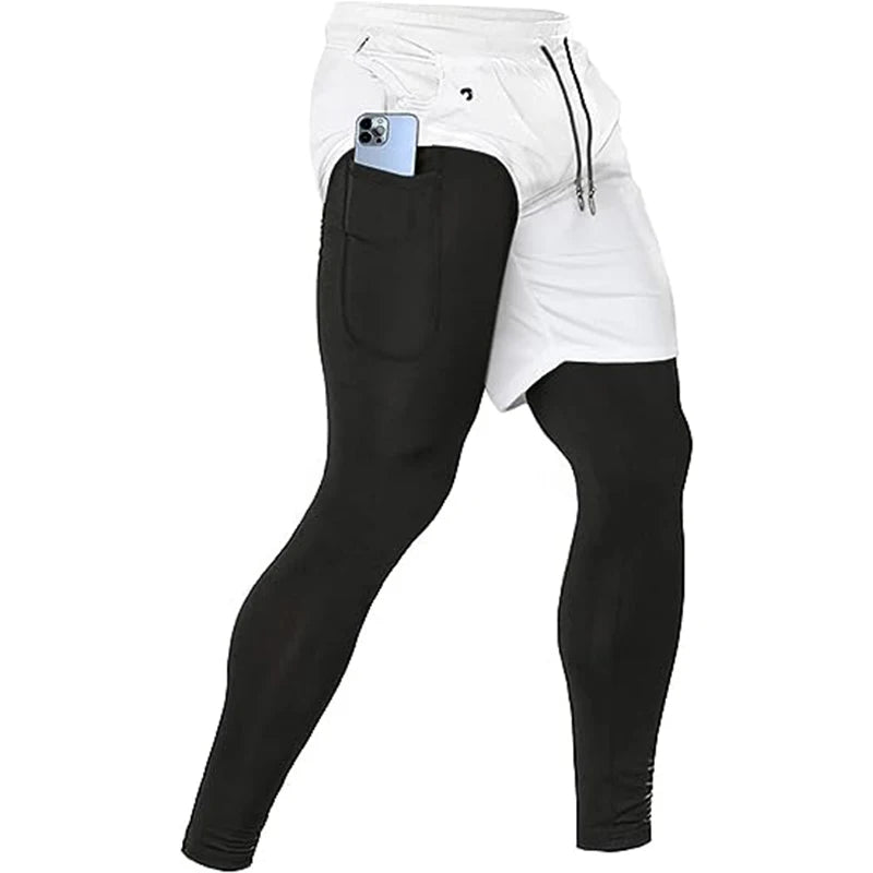 Men's Versatile 2-in-1 Athletic Training Pants for Ultimate Comfort and Performance