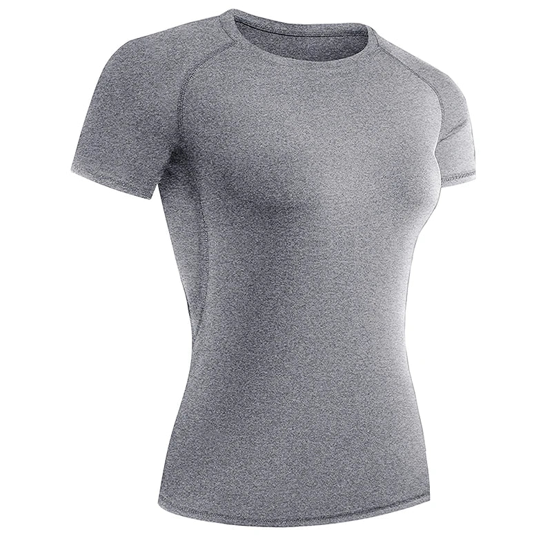 Elevate Your Workout with Our Women's Short Sleeve Compression Athletic Shirt - Perfect for Yoga and Running, Quick Dry Stretchy Baselayer for Summer Gym Sessions